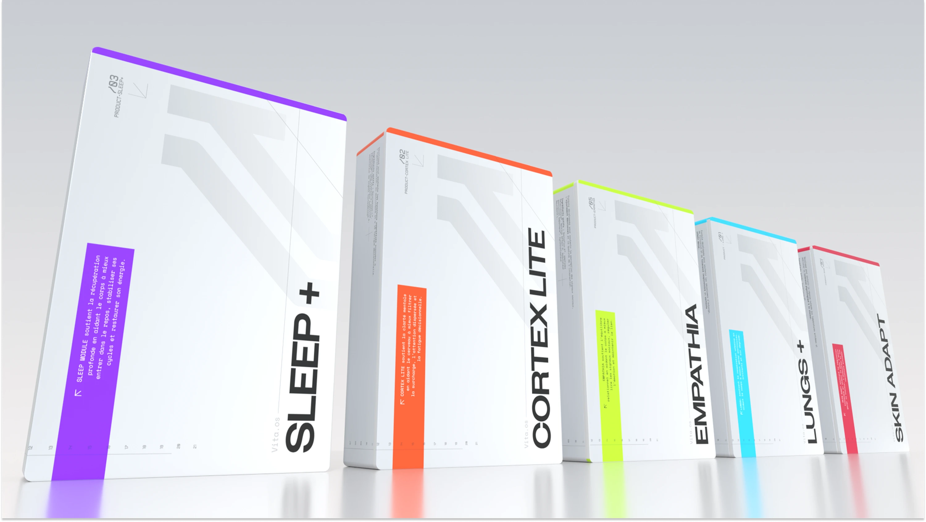 VITA.OS — Gamme de packagings